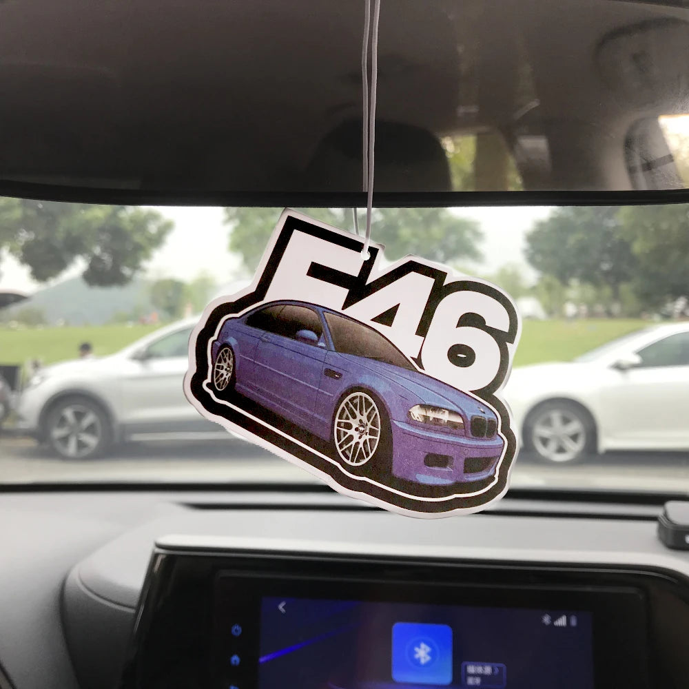 JDM Culture Car Air Freshener Fashion Solid Paper Car Shape Perfume JDM Decoration Car Mirror Hanging Accessories for Bmw E46 M3