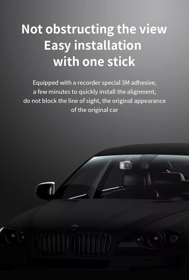 HP car camera dash cam camera 2k HD night vision WiFi DVR video loop video parking monitoring car dashcam auto