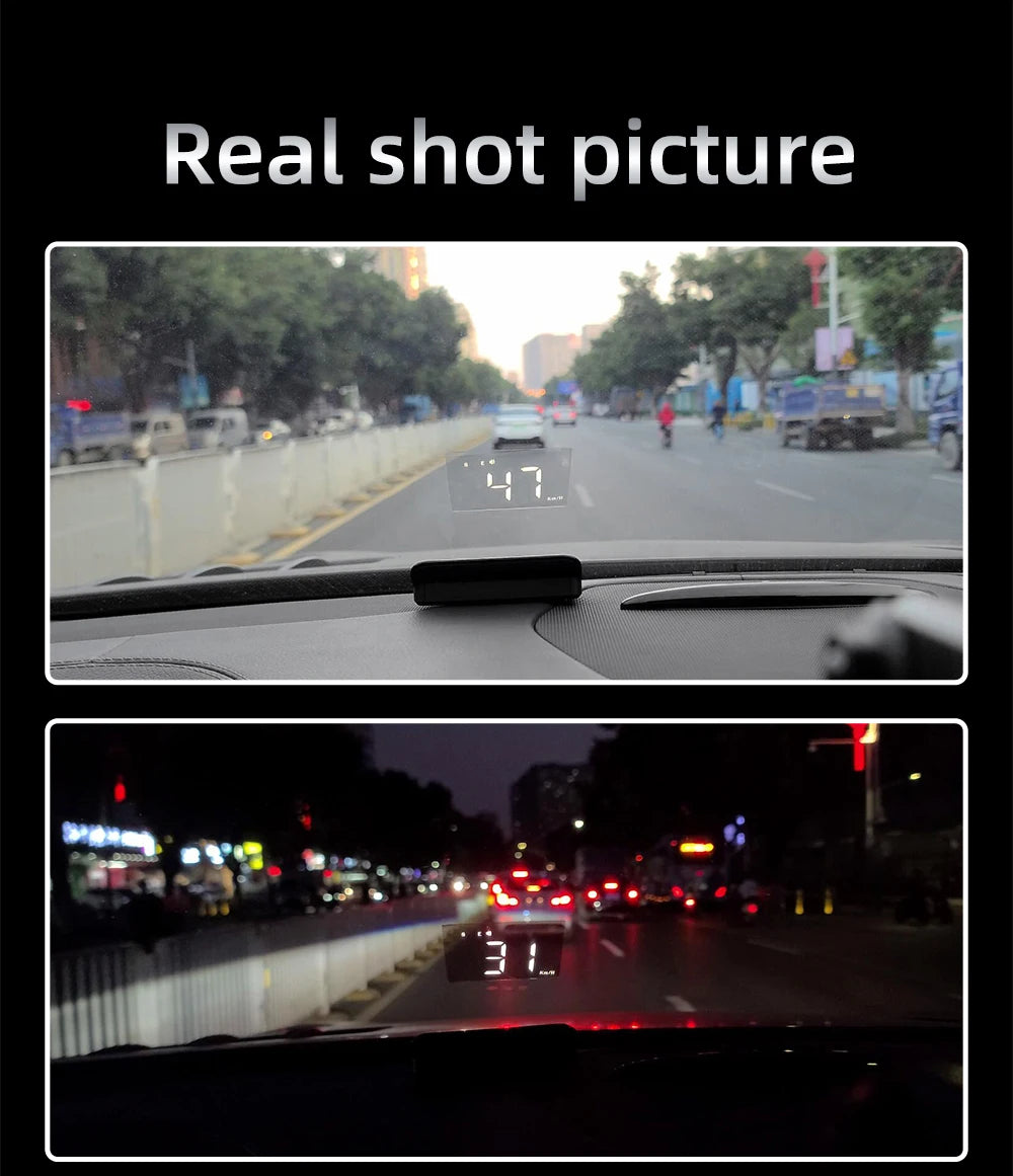 M3 OBD2 HUD Head-Up Display – Speed, Engine Temp & Voltage | Plug & Play