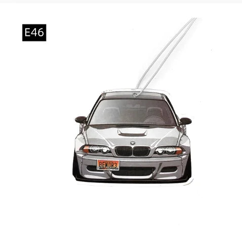 Racing Car Air Freshener Hanging Auto Rearview Mirror Perfume Pendant Solid Paper JDM For BMW F30 E46 E90 M3 M4 M5 Accessories
