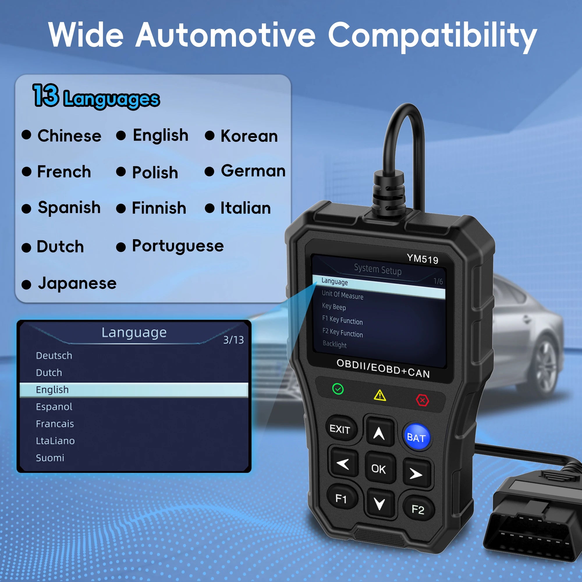 OBD2 Car Diagnostic Scanner – Check Engine Code Reader for All Cars