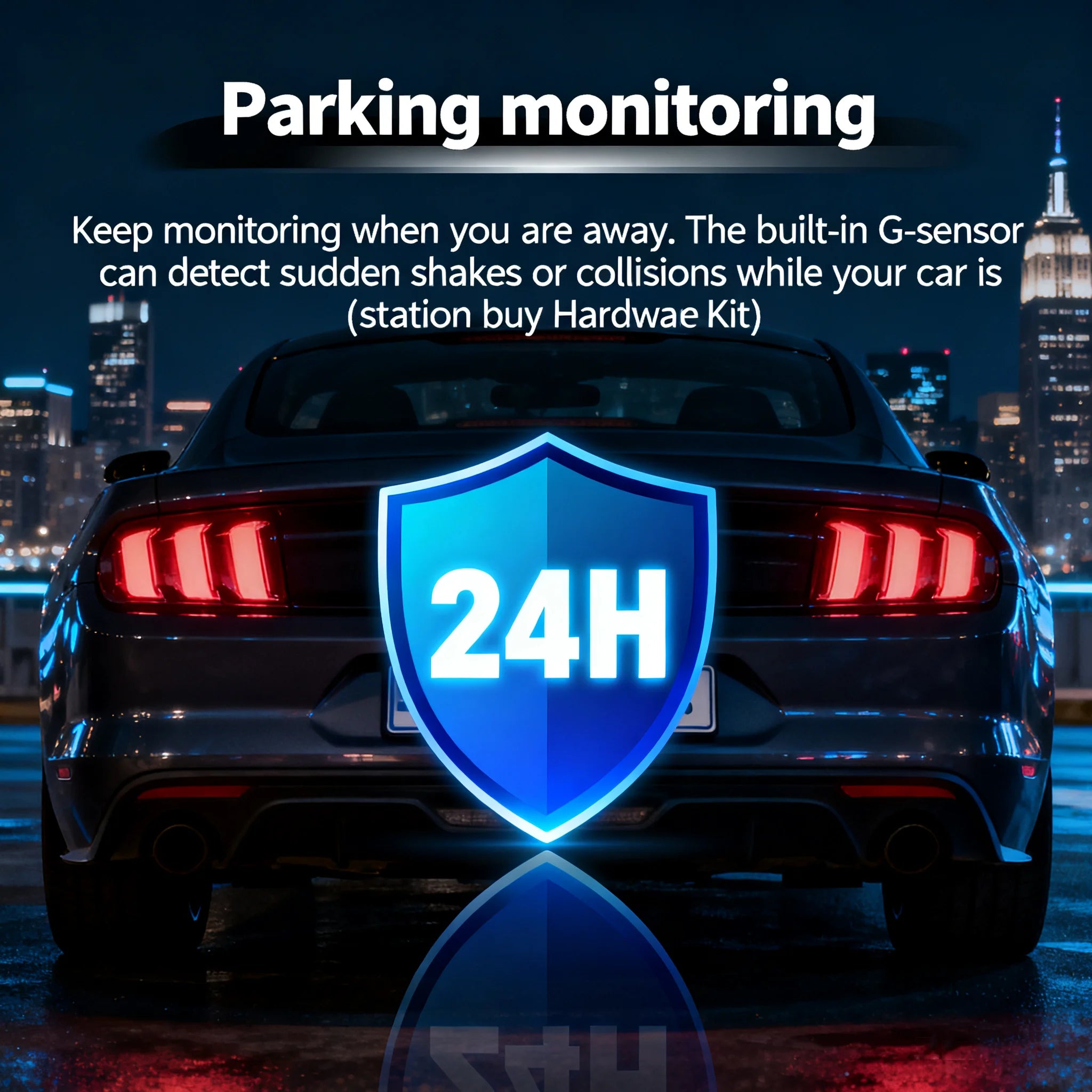 360° Car Dash Cam 1080P – Front & Rear DVR with Night Vision & Parking Monitor