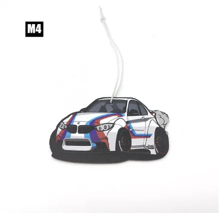 Racing Car Air Freshener Hanging Auto Rearview Mirror Perfume Pendant Solid Paper JDM For BMW F30 E46 E90 M3 M4 M5 Accessories