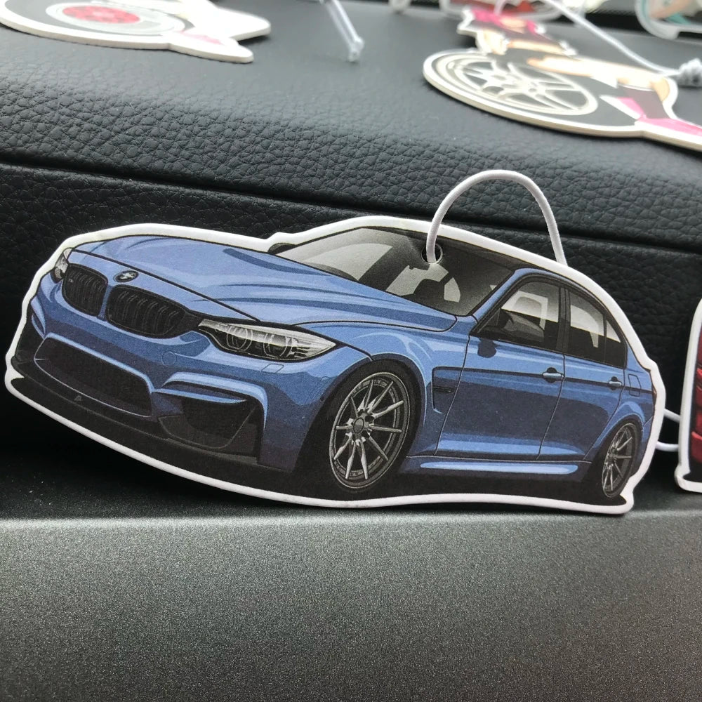 JDM Culture Car Air Freshener Fashion Solid Paper Car Shape Perfume JDM Decoration Car Mirror Hanging Accessories for Bmw E46 M3