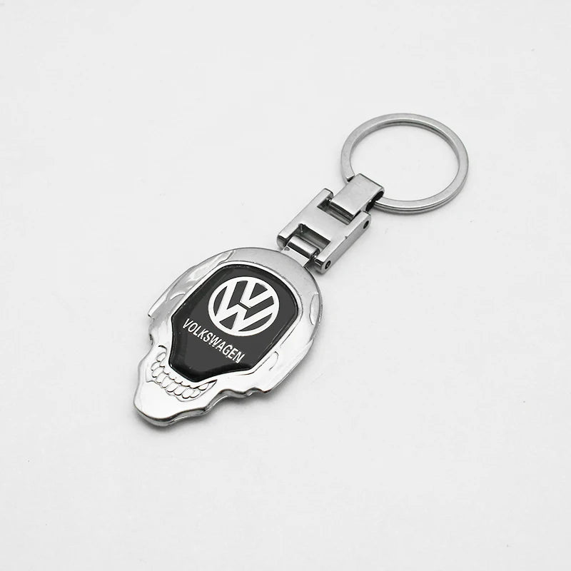 Car Styling Metal Keychain Ring Leather 3D Logo Key Chain Auto Accessories For Volkswagen Tiguan Bora POLO PASSAT CC Touran GOLF