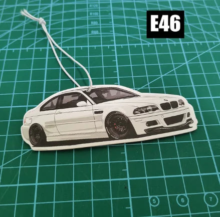 Racing Car Air Freshener Hanging Auto Rearview Mirror Perfume Pendant Solid Paper JDM For BMW F30 E46 E90 M3 M4 M5 Accessories