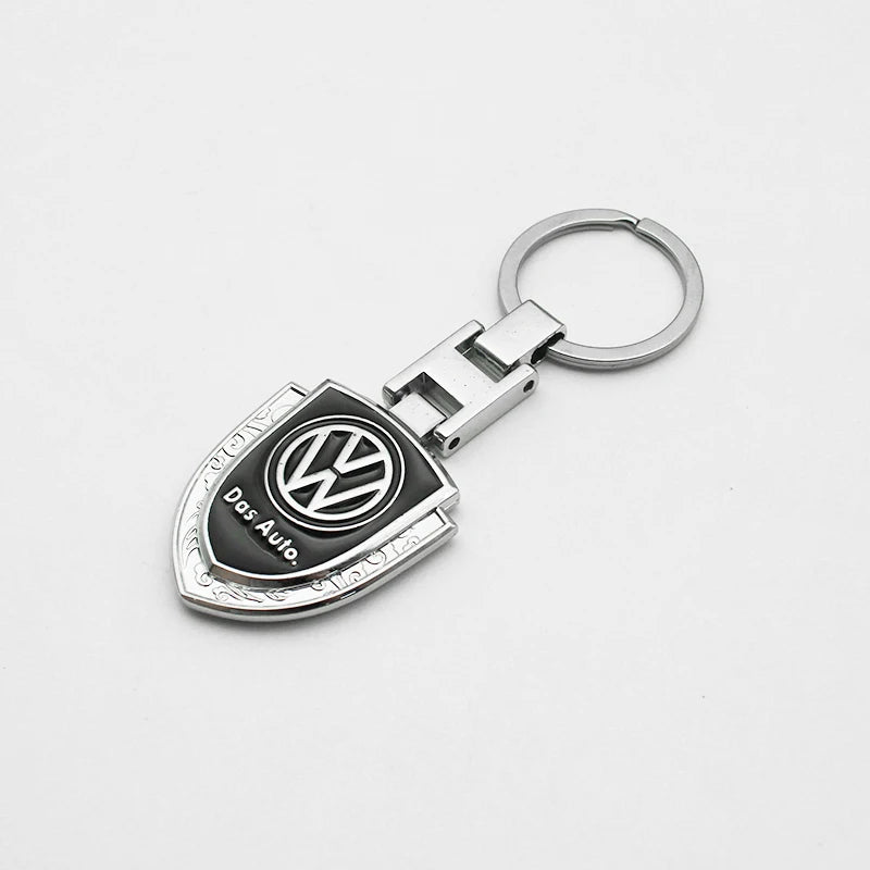 Car Styling Metal Keychain Ring Leather 3D Logo Key Chain Auto Accessories For Volkswagen Tiguan Bora POLO PASSAT CC Touran GOLF