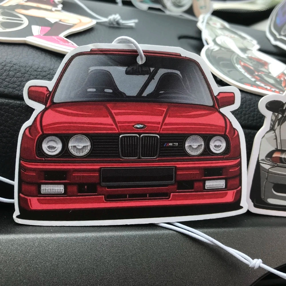 JDM Culture Car Air Freshener Fashion Solid Paper Car Shape Perfume JDM Decoration Car Mirror Hanging Accessories for Bmw E46 M3
