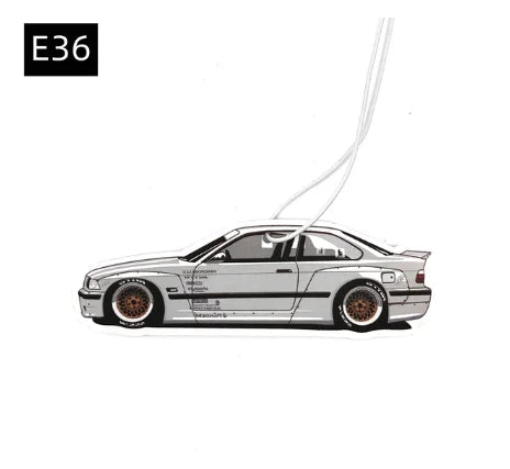 Racing Car Air Freshener Hanging Auto Rearview Mirror Perfume Pendant Solid Paper JDM For BMW F30 E46 E90 M3 M4 M5 Accessories