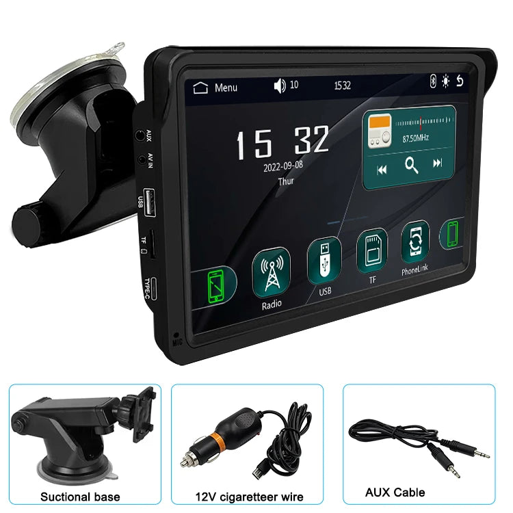 7" Touch Screen Car Stereo MP5 with Bluetooth, Navigation & Rear Camera Option