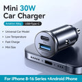 30W Super Fast Car Charger USB-C & USB-A ( iPhone & Android )