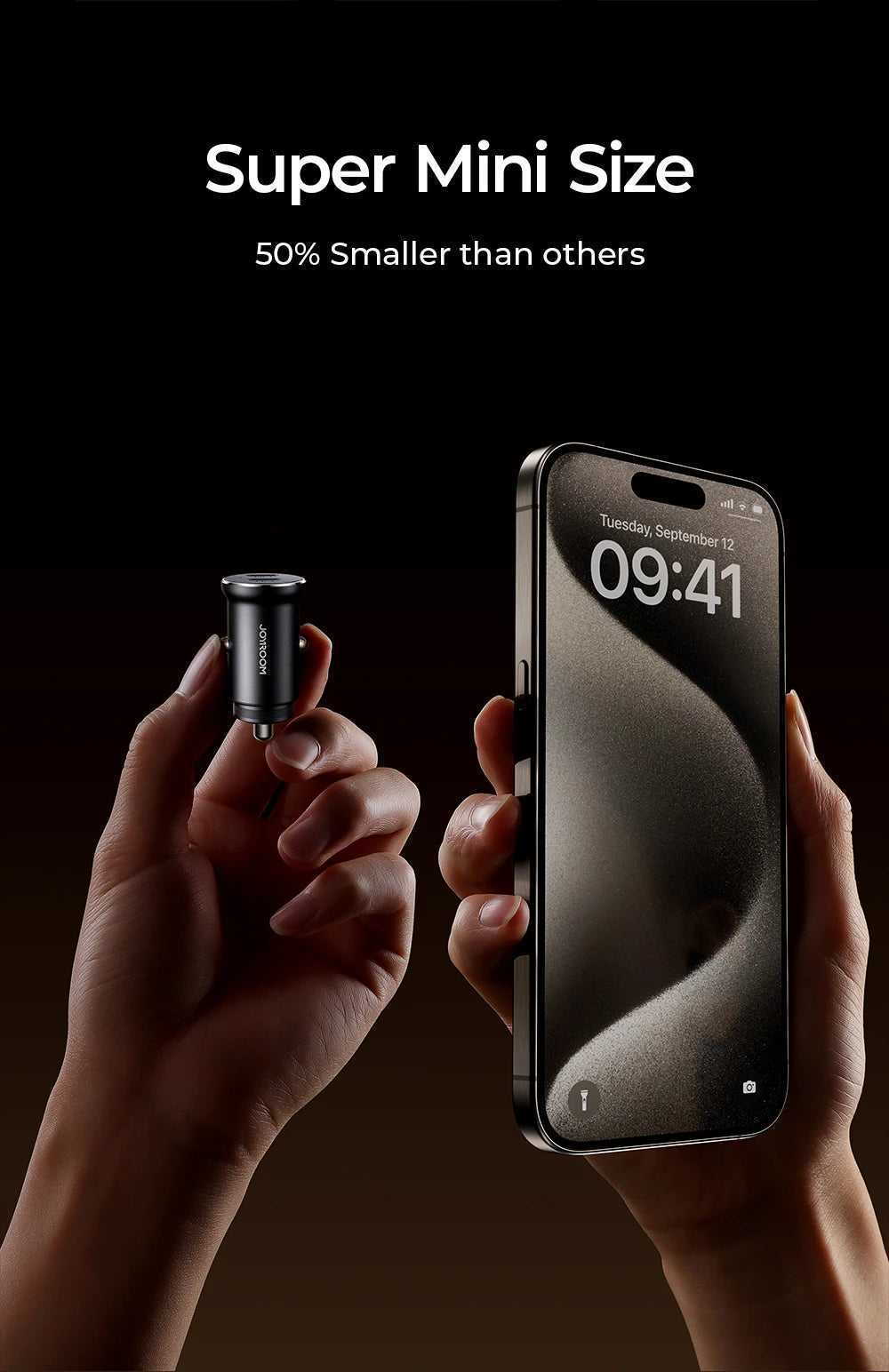 30W Super Fast Car Charger USB-C & USB-A ( iPhone & Android )