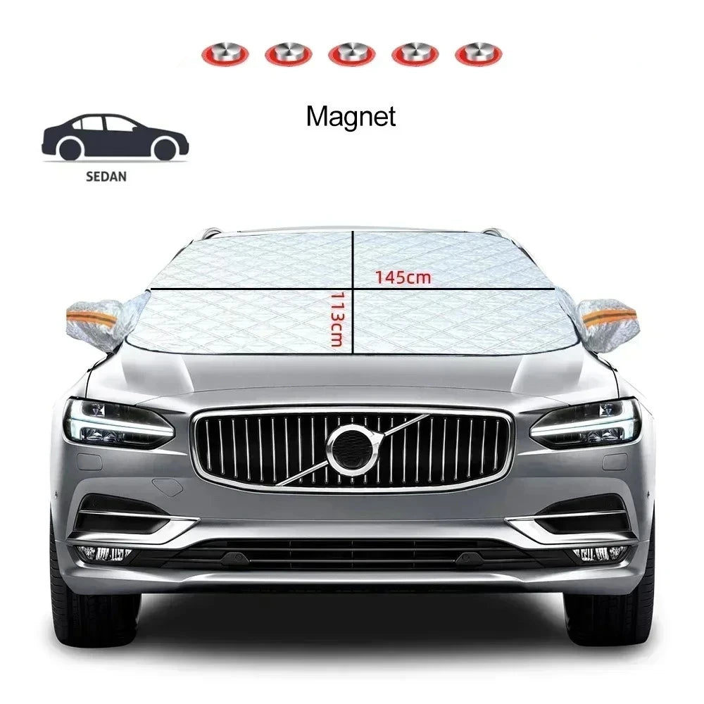 Car Windshield Snow & Sun Cover – 4 Season Universal Fit