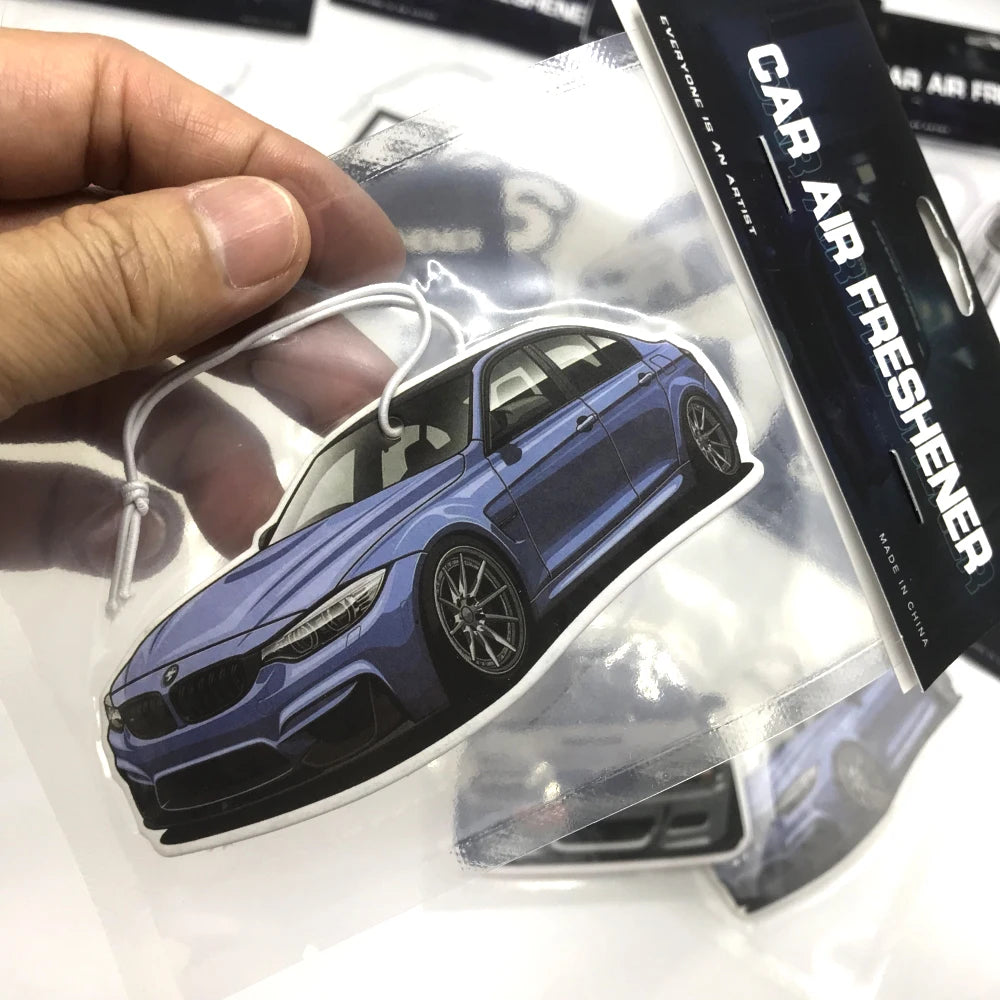 JDM Culture Car Air Freshener Fashion Solid Paper Car Shape Perfume JDM Decoration Car Mirror Hanging Accessories for Bmw E46 M3