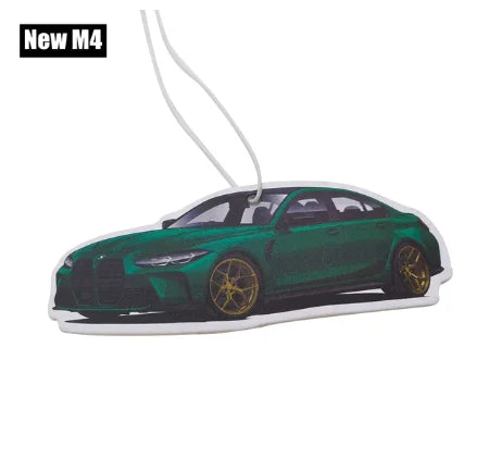 Racing Car Air Freshener Hanging Auto Rearview Mirror Perfume Pendant Solid Paper JDM For BMW F30 E46 E90 M3 M4 M5 Accessories