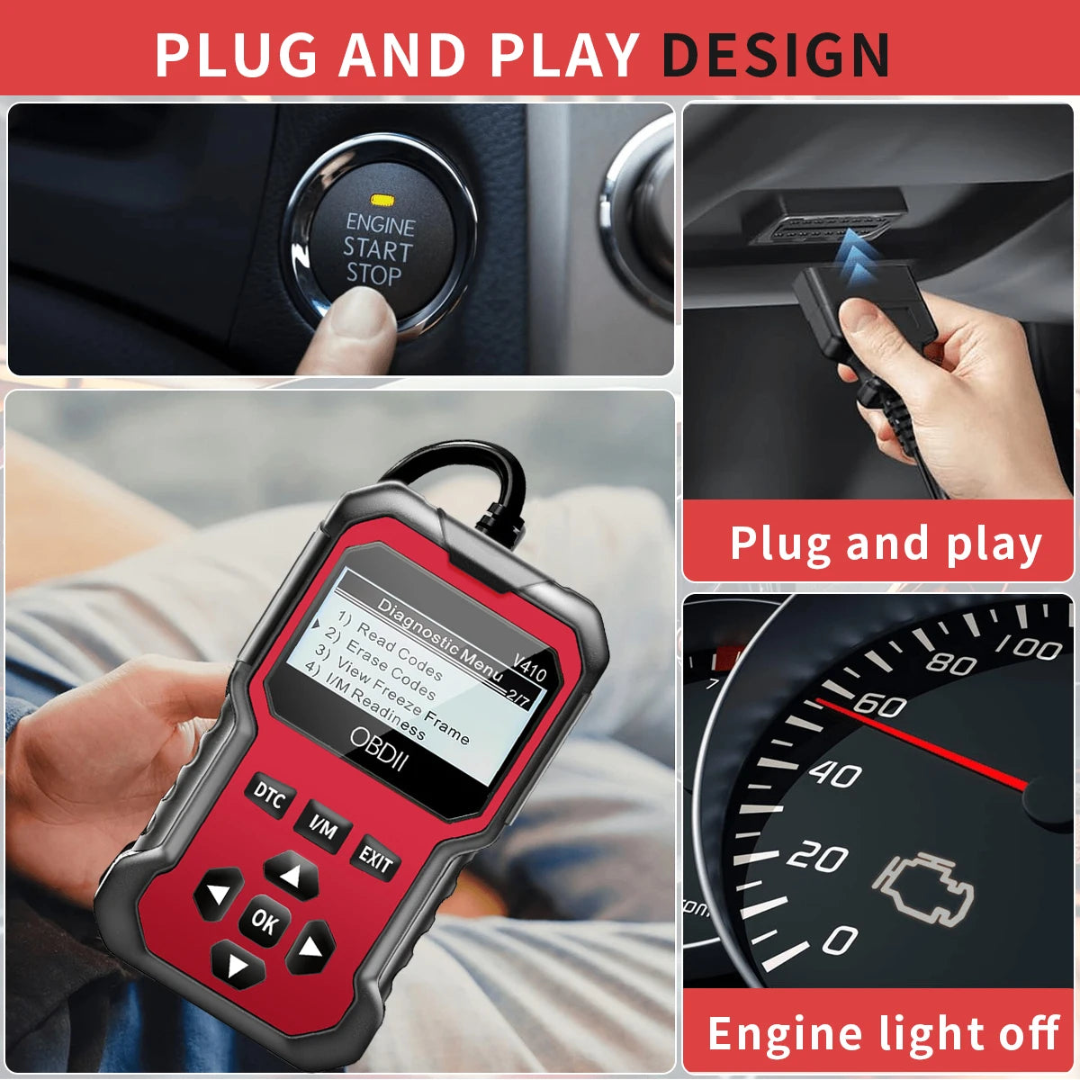 OBD2 Car Diagnostic Scanner – Engine Fault Code Reader (All OBD2 Cars)