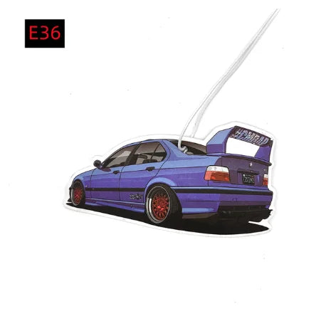 Racing Car Air Freshener Hanging Auto Rearview Mirror Perfume Pendant Solid Paper JDM For BMW F30 E46 E90 M3 M4 M5 Accessories