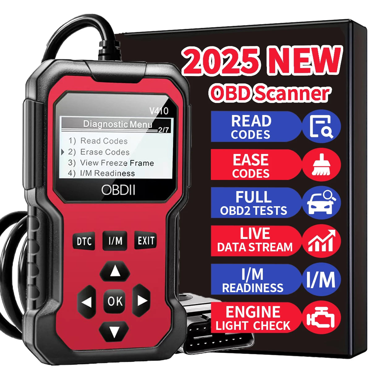OBD2 Car Diagnostic Scanner – Engine Fault Code Reader (All OBD2 Cars)