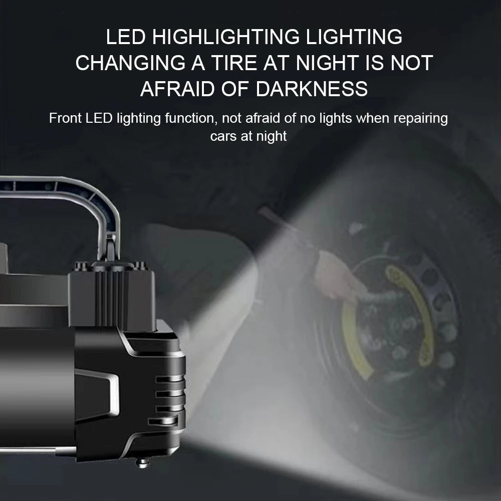 12V Mini Air Compressor – 150 PSI Dual Cylinder Tyre Inflator with LED Light