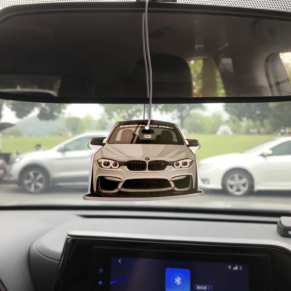 JDM Culture Car Air Freshener Fashion Solid Paper Car Shape Perfume JDM Decoration Car Mirror Hanging Accessories for Bmw E46 M3