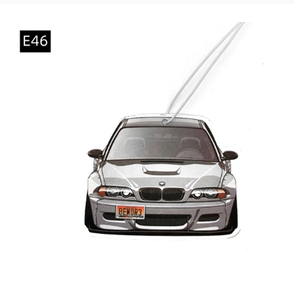 Racing Car Air Freshener Hanging Auto Rearview Mirror Perfume Pendant Solid Paper JDM For BMW F30 E46 E90 M3 M4 M5 Accessories