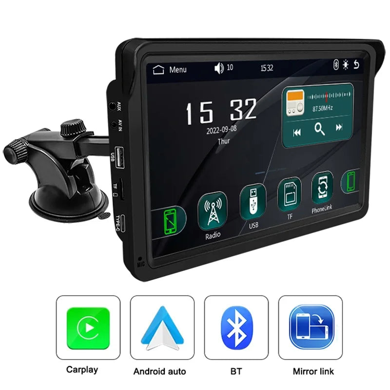 7" Touch Screen Car Stereo MP5 with Bluetooth, Navigation & Rear Camera Option