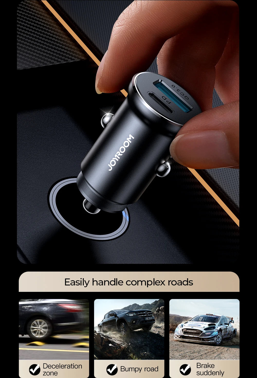 30W Super Fast Car Charger USB-C & USB-A ( iPhone & Android )