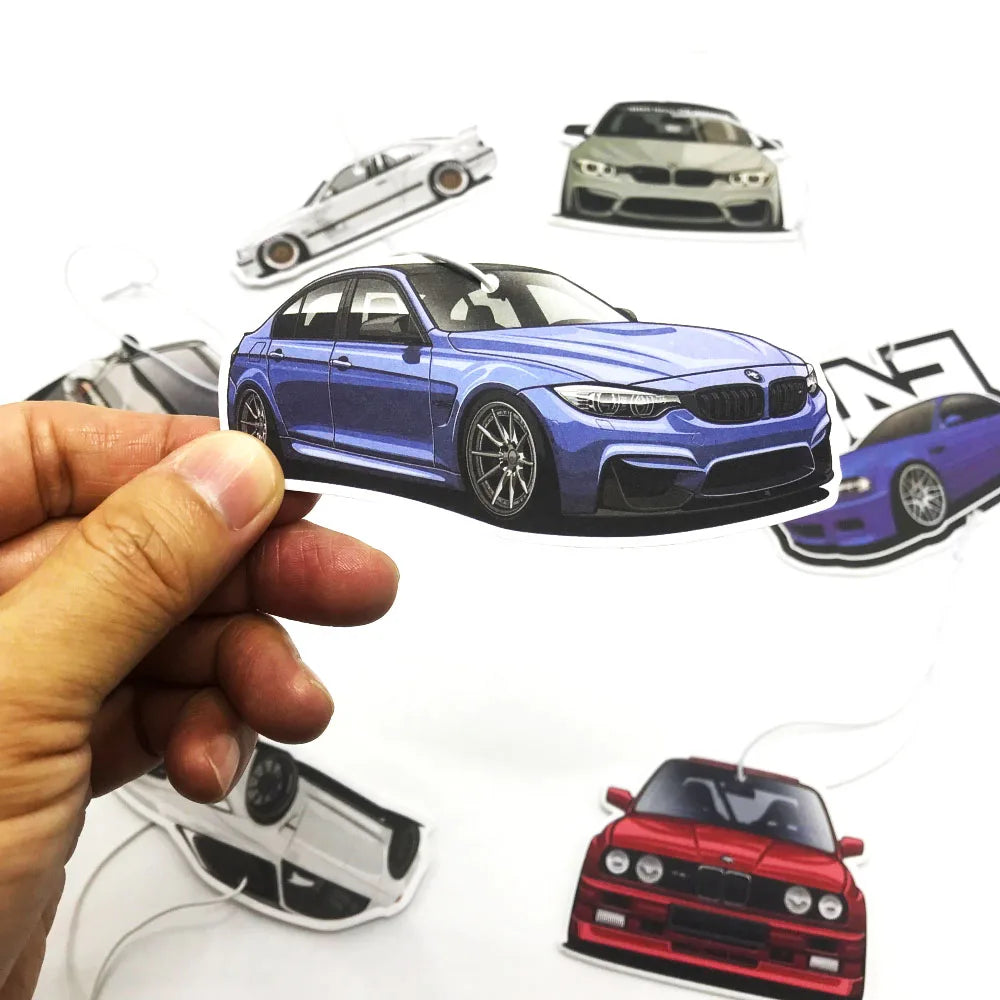 JDM Culture Car Air Freshener Fashion Solid Paper Car Shape Perfume JDM Decoration Car Mirror Hanging Accessories for Bmw E46 M3