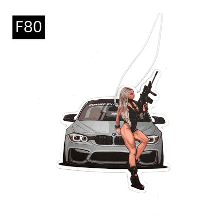 Racing Car Air Freshener Hanging Auto Rearview Mirror Perfume Pendant Solid Paper JDM For BMW F30 E46 E90 M3 M4 M5 Accessories