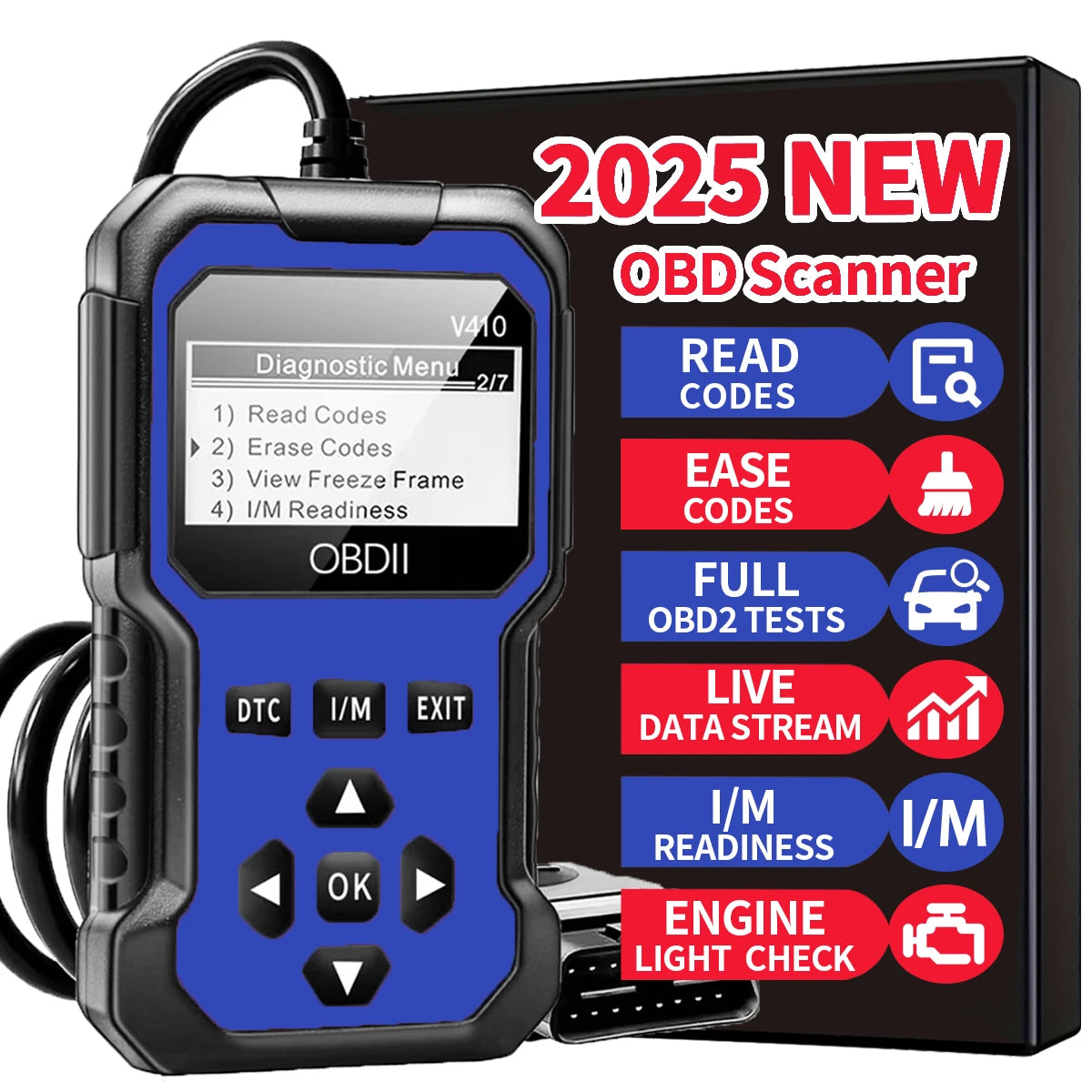 OBD2 Car Diagnostic Scanner – Engine Fault Code Reader (All OBD2 Cars)